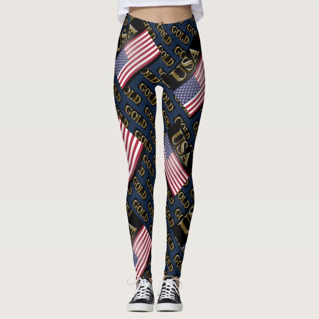 LEGGING EUA DOURADO (Frente)