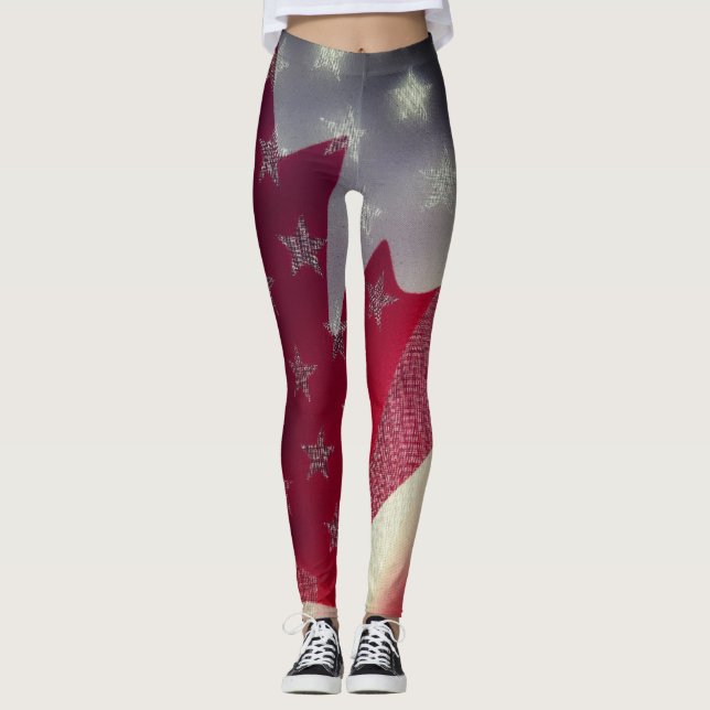 Legging EUA e bandeiras de Canadá (Frente)