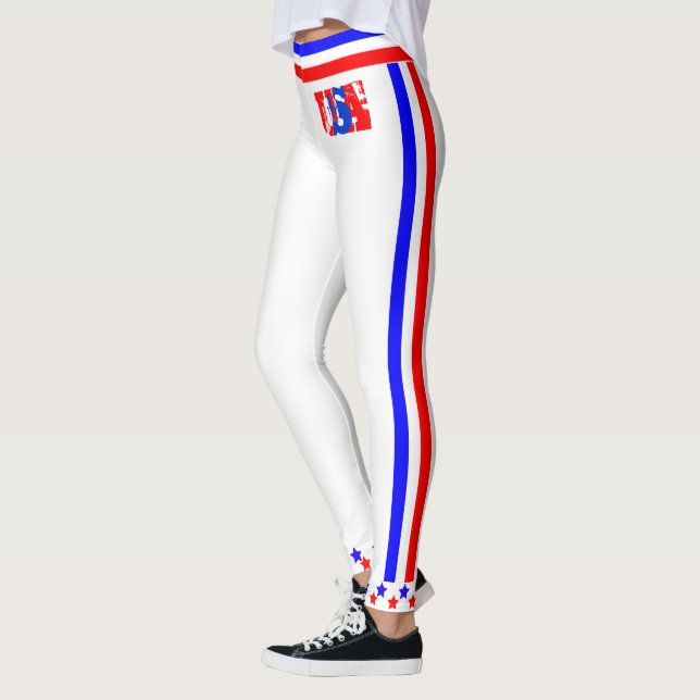 Legging EUA Stars and Stripes (repugnante) (Esquerda)