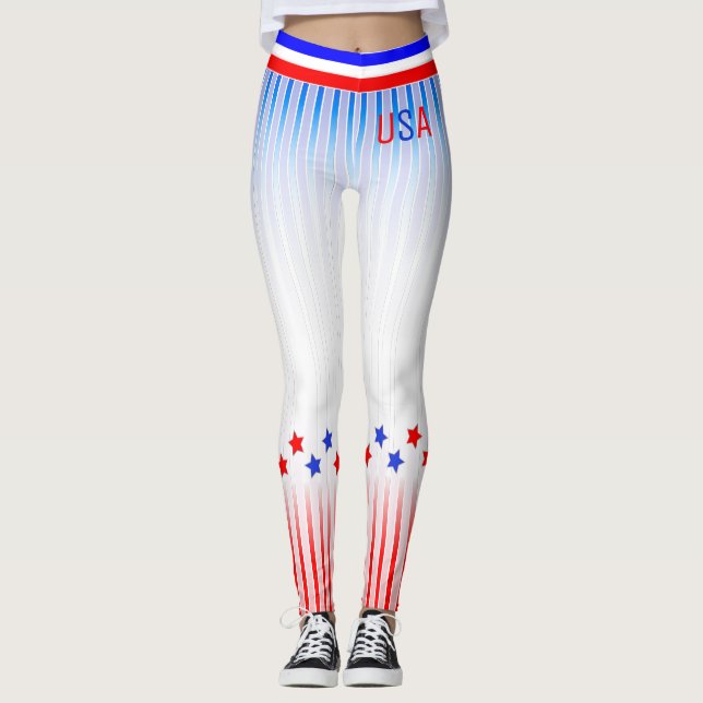 Legging EUA Stars and Stripes (repugnante) (Frente)