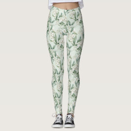 Legging Eucalipto Floral Verde de Sage Suave