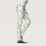 Legging Eucalyptus Greenery deixa padrão<br><div class="desc">Mola aquosa de eucalipto verde folhas</div>