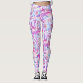 Legging eurobeat holorave - rosa e azul: