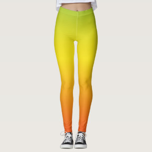 Legging Evento de Ombro Verde Laranja Brilhante