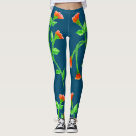 Legging Excelente Com Pernas Flores
