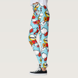 Legging Exclamações de quadrinhos, piratas, telhados