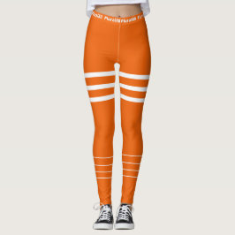 Legging exercício branco na moda laranja