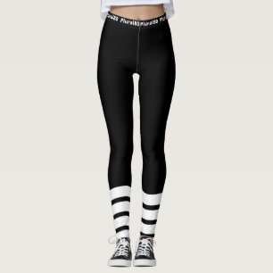Legging exercício branco na moda preto