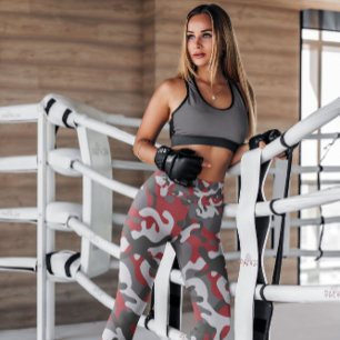 Legging Exército Red Camo Patternado   Leguminosas