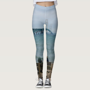 Legging Exibição da Ponte Mackinac