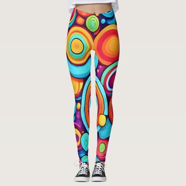 Legging Explosão de Círculo Vibrante (Frente)