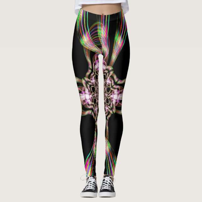 Legging Explosão de doce Rainbow Taffy (Frente)