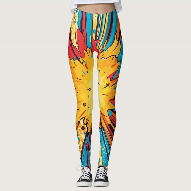 Legging Explosão de Pop de estilo cômico (11) (Frente)