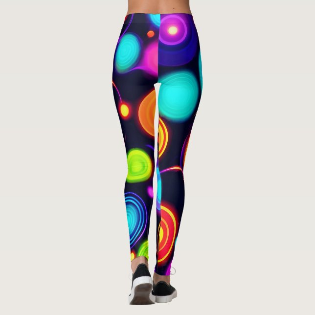 Legging Explosão em círculo neon (Verso)
