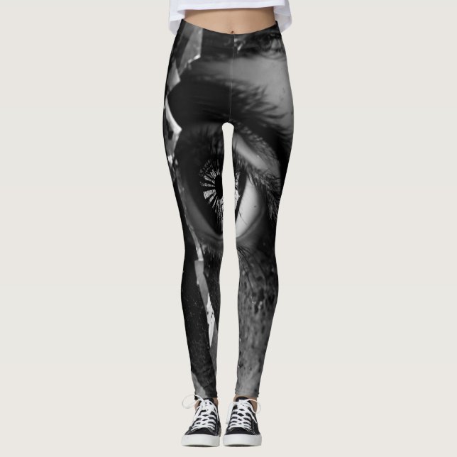 Legging Exposição dupla por toda a legenda do impressão (Frente)