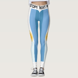 Legging Fã Personalizado de Futebol da Argentina