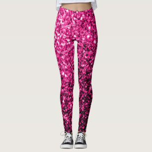 Legging Faaux gliters rosa quente