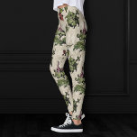 Legging Fábrica de Bruxas Apothecary | Plantas Botânicas E<br><div class="desc">Grunge dos anos 90, todo crescido! O sofisticado padrão sem costura, chique vitoriano, feminino, da era vitoriana, exibindo papel rasgado com uma rosa-rosa sobre um fundo verde. Este vintage dos anos 90 inspirou um design abstrato que apresenta uma bela paleta que adiciona pop de cor perfeita. Para coordenar produtos ou...</div>