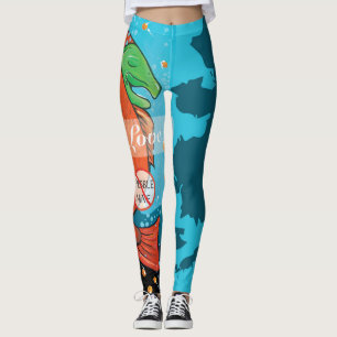 Legging Faça o amor, nenhuma mina do seixo
