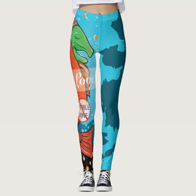 Legging Faça o amor, nenhuma mina do seixo (Frente)