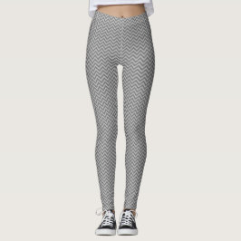 Legging Faça-Você-Mesmo BG LG Chevron ZigZag Faixa Cinza .
