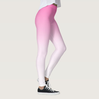 Legging Fade rosa para branco