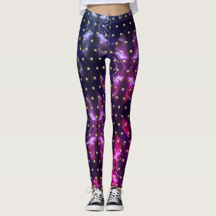 Legging Faíscas de metal cor-de-rosa roxas da paixão +