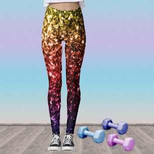 Legging Faíscas relâmpagos vermelhos, cor-de-rosa, amarelo