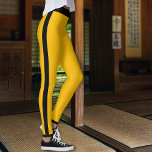 Legging Faixa amarela e preta<br><div class="desc">Leggings kung fu de faixa amarela e preta.</div>