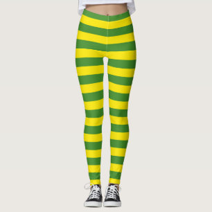 Legging Faixa Amarela e Verde