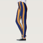 Legging Faixa Azul e Laranja<br><div class="desc">Bela faixa laranja com uma faixa azul.</div>
