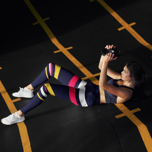 Legging Faixa de cores planas