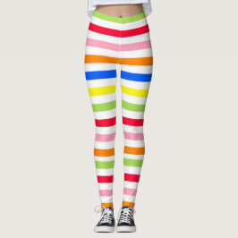 Legging Faixa de doces multicolorida