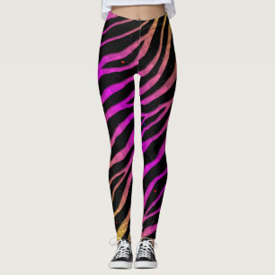 Legging Faixa de TempoEspaçoEspelhada - Amarelo/Rosa