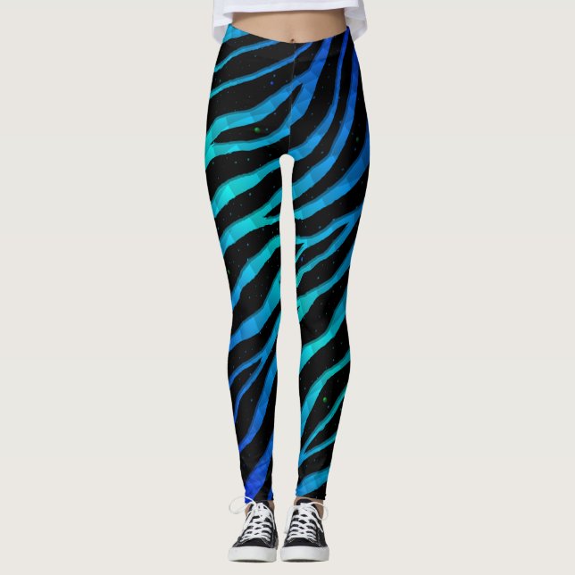 Legging Faixa de TempoEspaçoLimpada - Azul/Ciano (Frente)