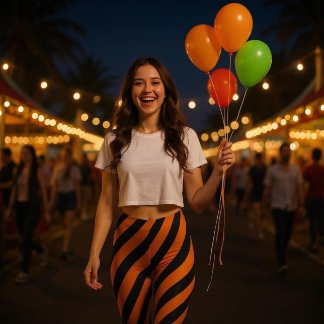 Legging Faixa laranja e negra (Criador carregado)