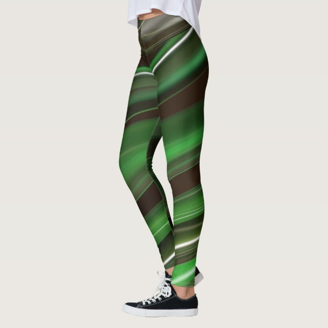 Legging Faixa Verde Elegante (Esquerda)