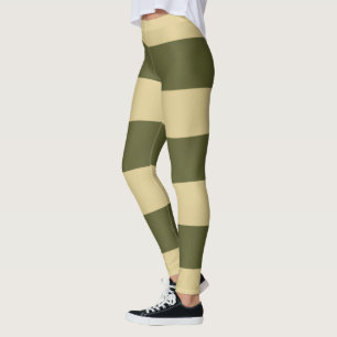 Legging Faixa Verde-Oliva e Bandas