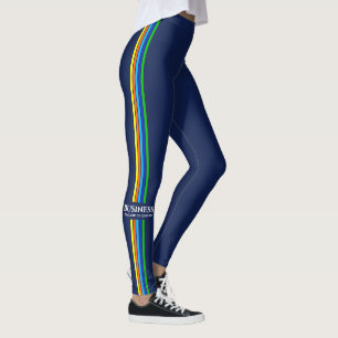 Legging Faixa Vertical Moderna da Linha do Nome da Empresa