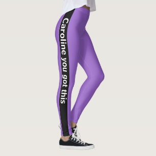 Legging Faixa Vertical Preta Adicionar texto Ametist