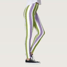 Legging Faixa Vertical Roxo-Roxo-Vermelha