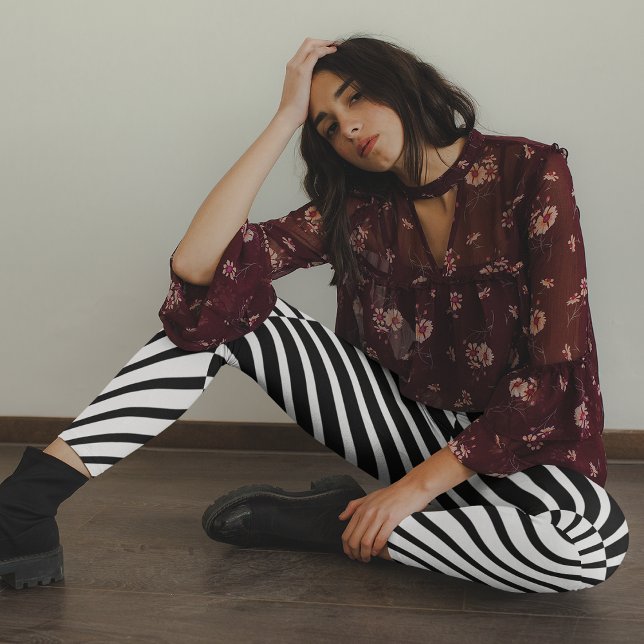 Legging Faixas de Cruzamento Pretas (Criador carregado)