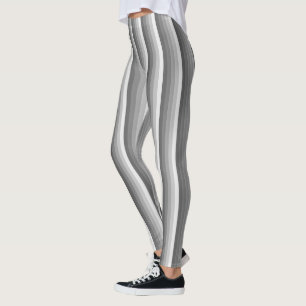 Legging faixas de sombra cinza