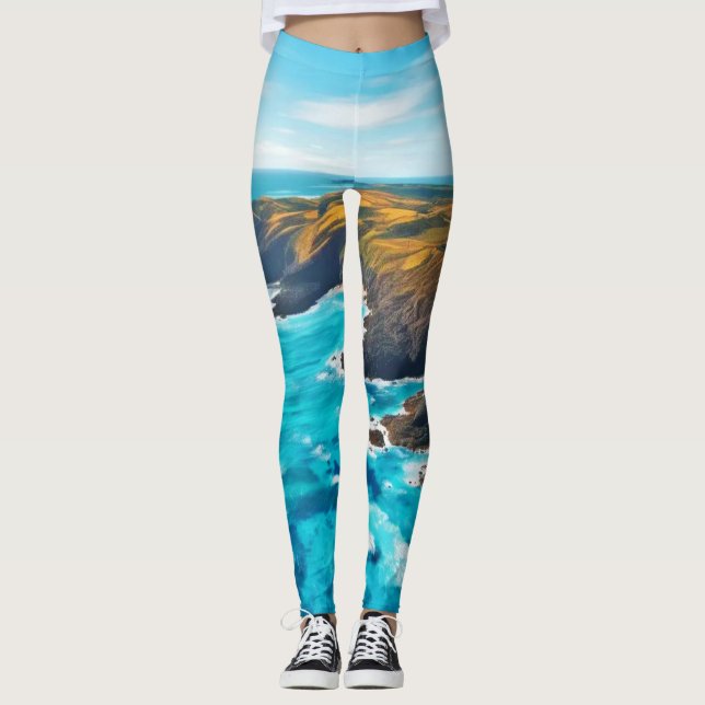 Legging Falésias Oceânicas: Costa Selvagem (Frente)