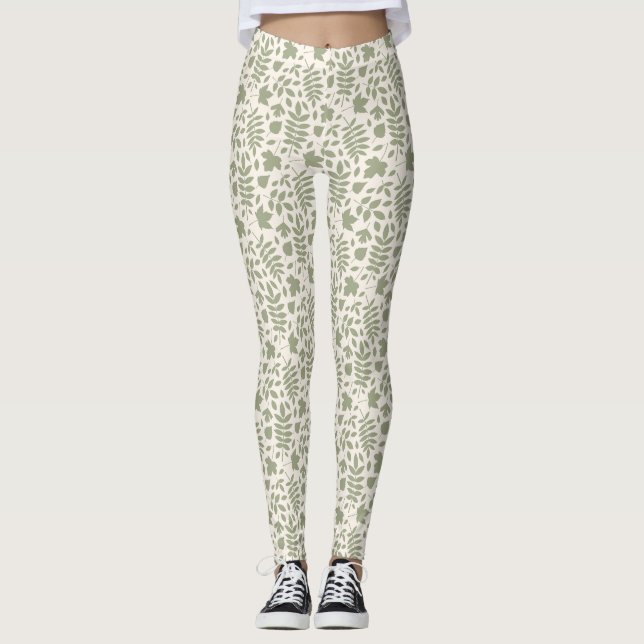 Legging Fallen deixa o padrão verde em Creme