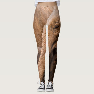 Legging Família Elefante: Vida Selvagem Majestosa