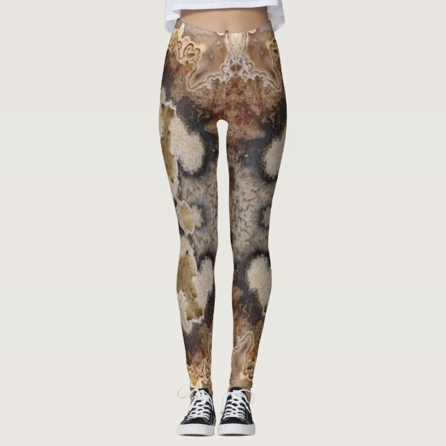 Legging Fancy Crazy Lace Agate Rock Foto Desenhada (Frente)
