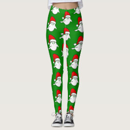 Legging Fantasma de Natal feio assustador verde assustador