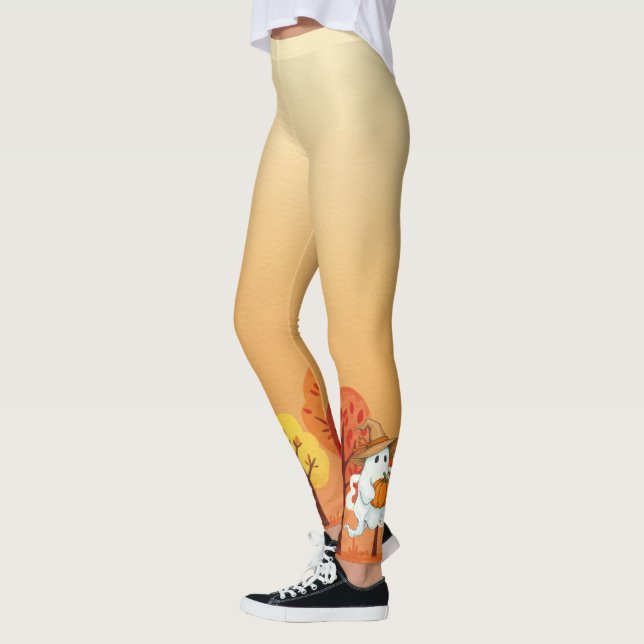 Legging Fantasma do outono com Abóbora (Esquerda)