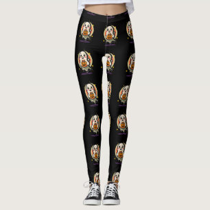 Legging Fantasma Fofo Segurando Balde de Doces de Abóbora 